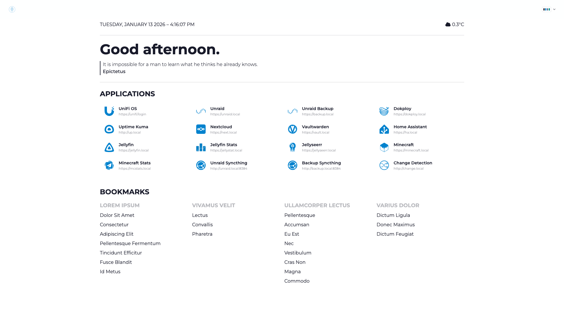 Corporate Homepage