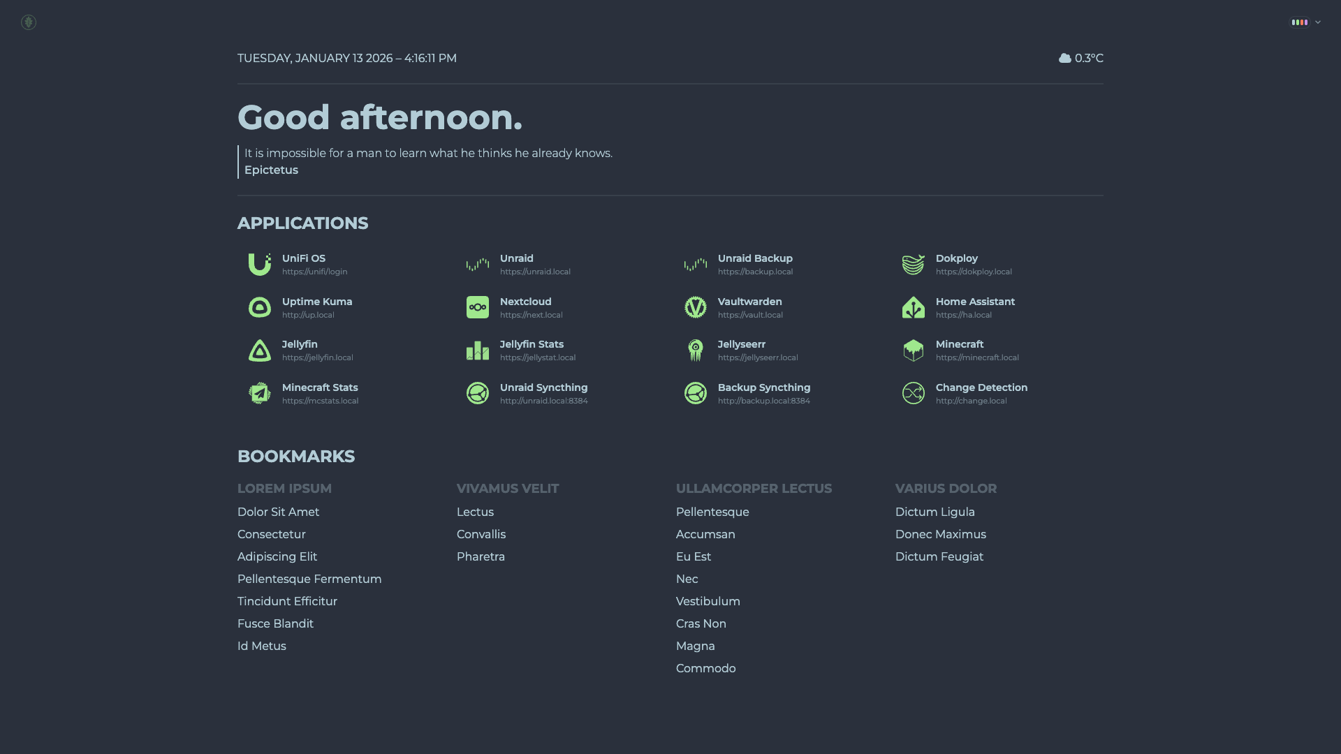Dim Homepage