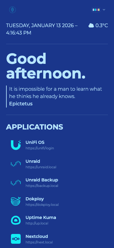 Aqua Homepage