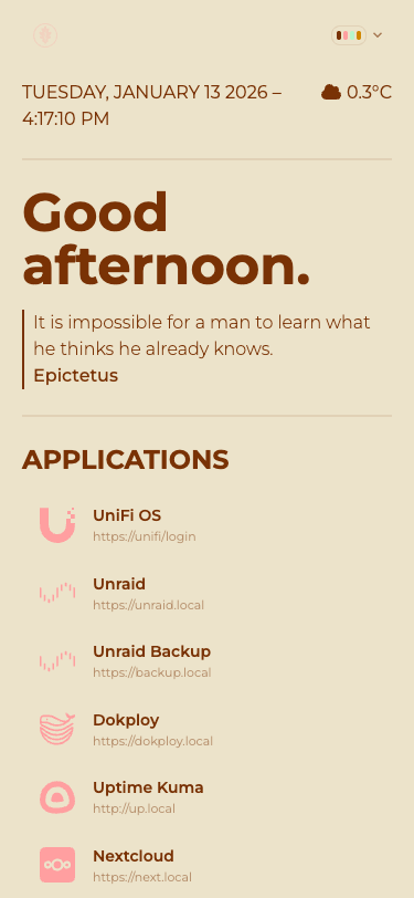 Retro Homepage