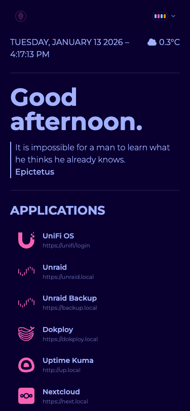 Synthwave Homepage