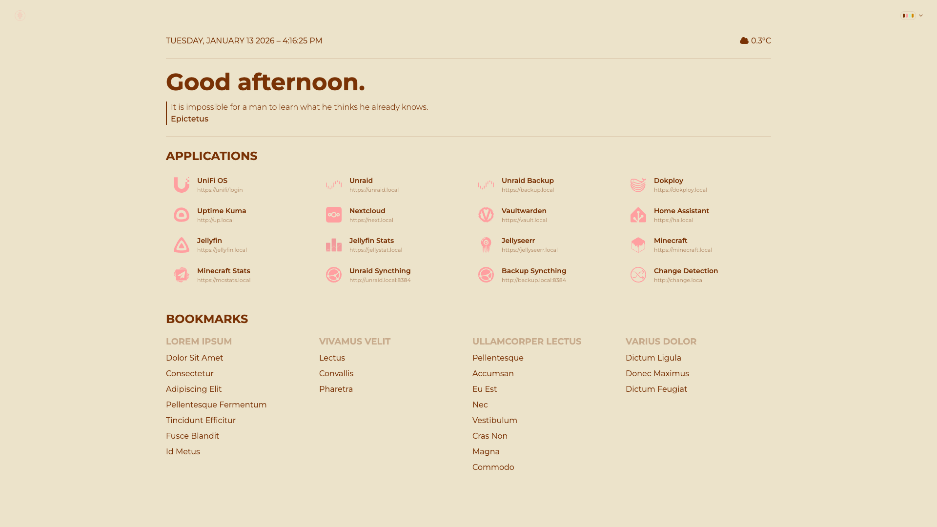 Retro Homepage