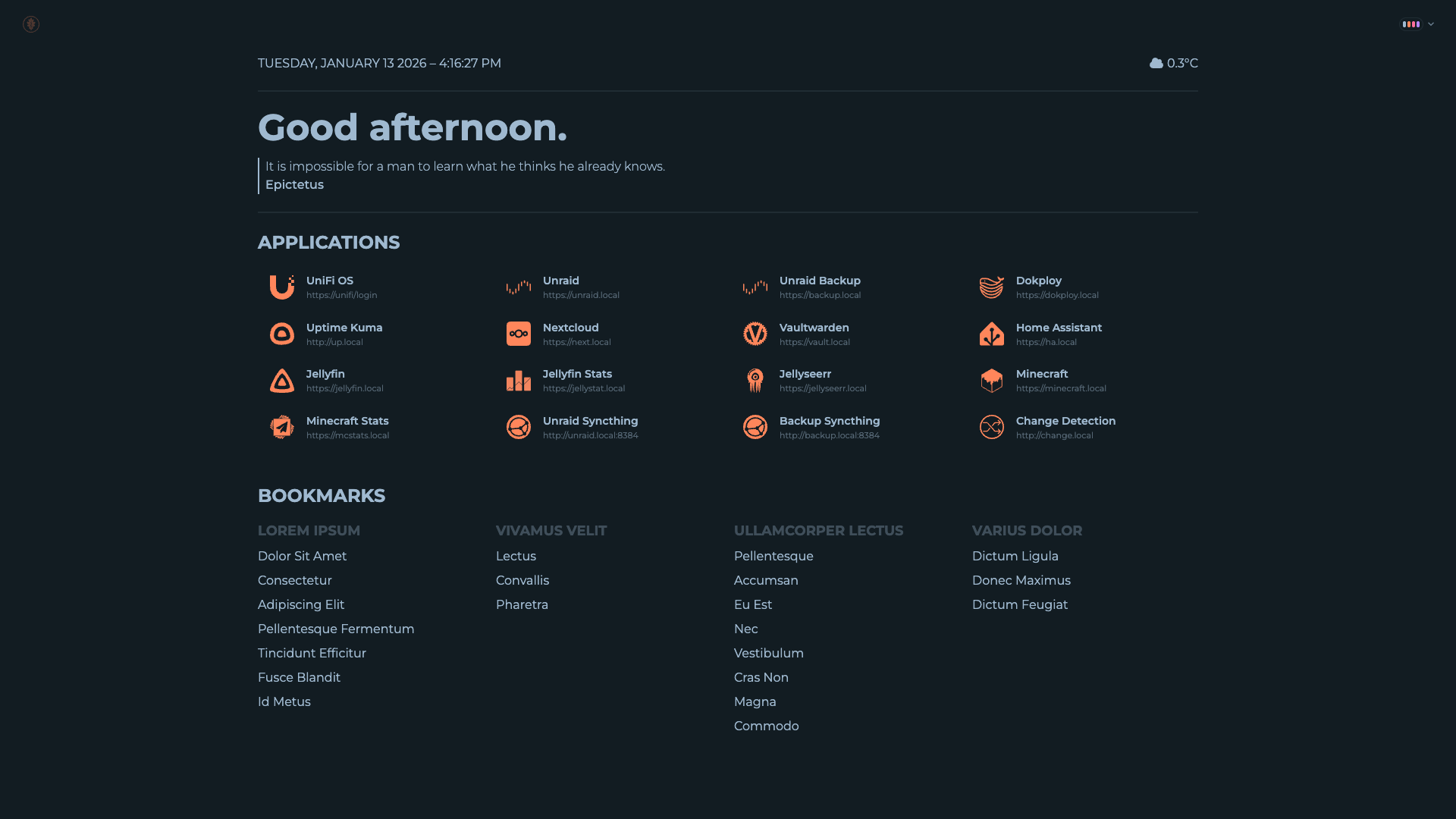 Sunset Homepage