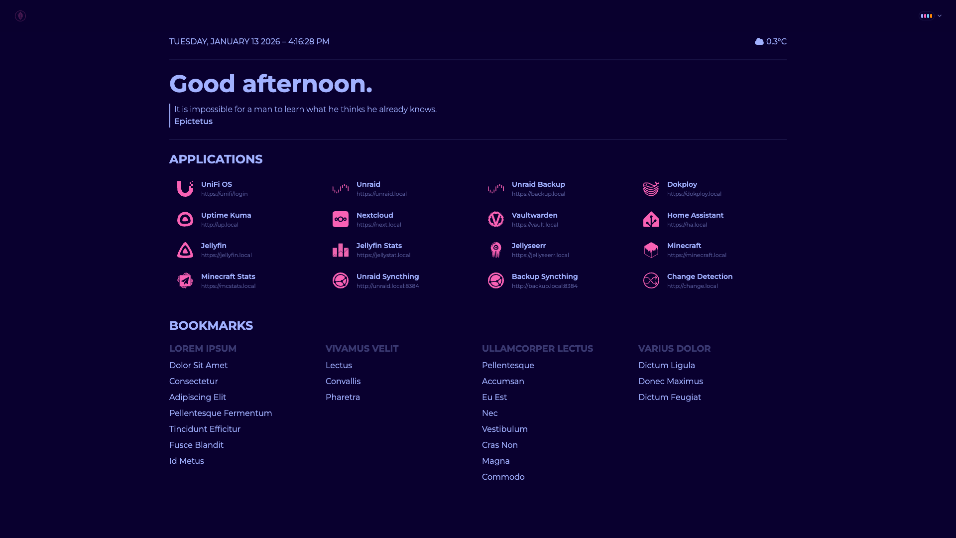 Synthwave Homepage