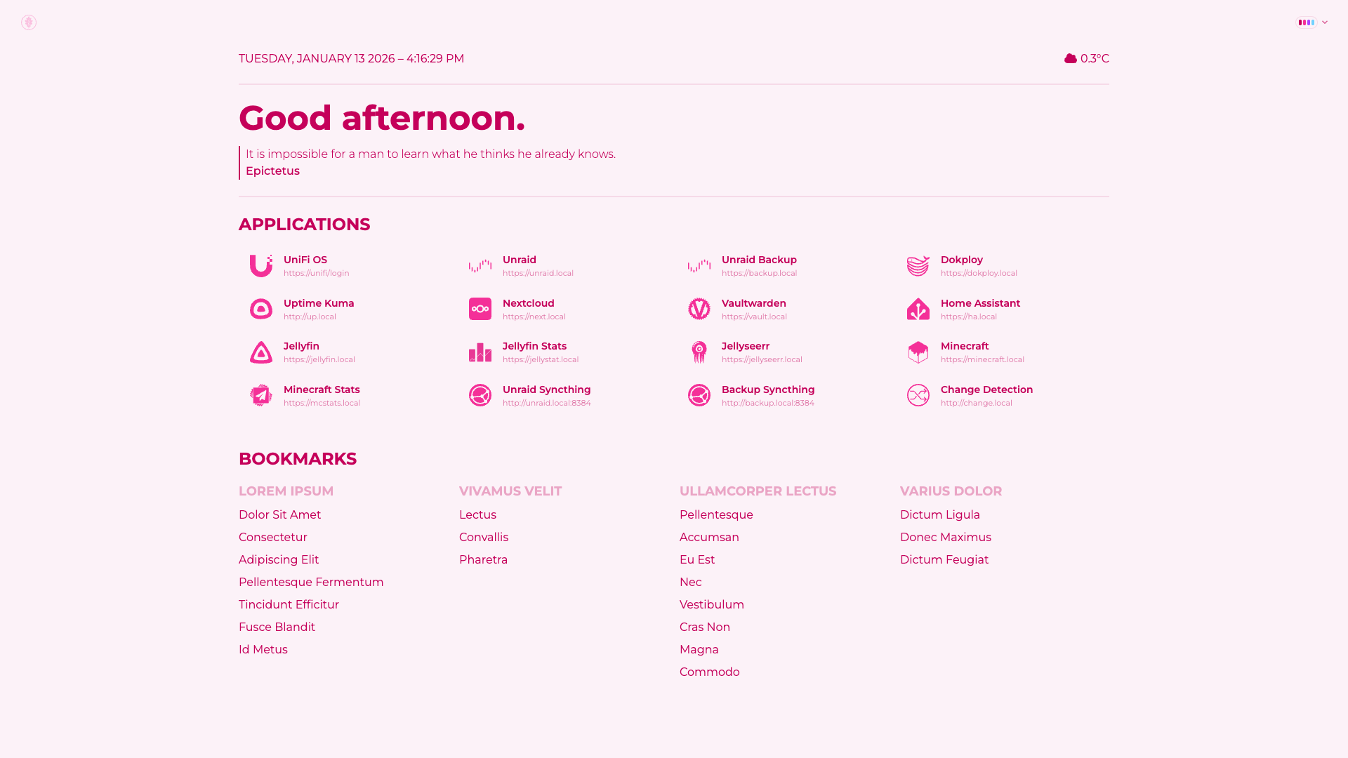 Valentine Homepage