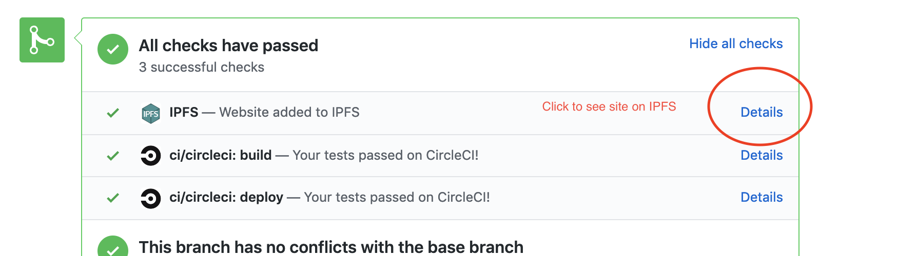 IPFS preview link screenshot