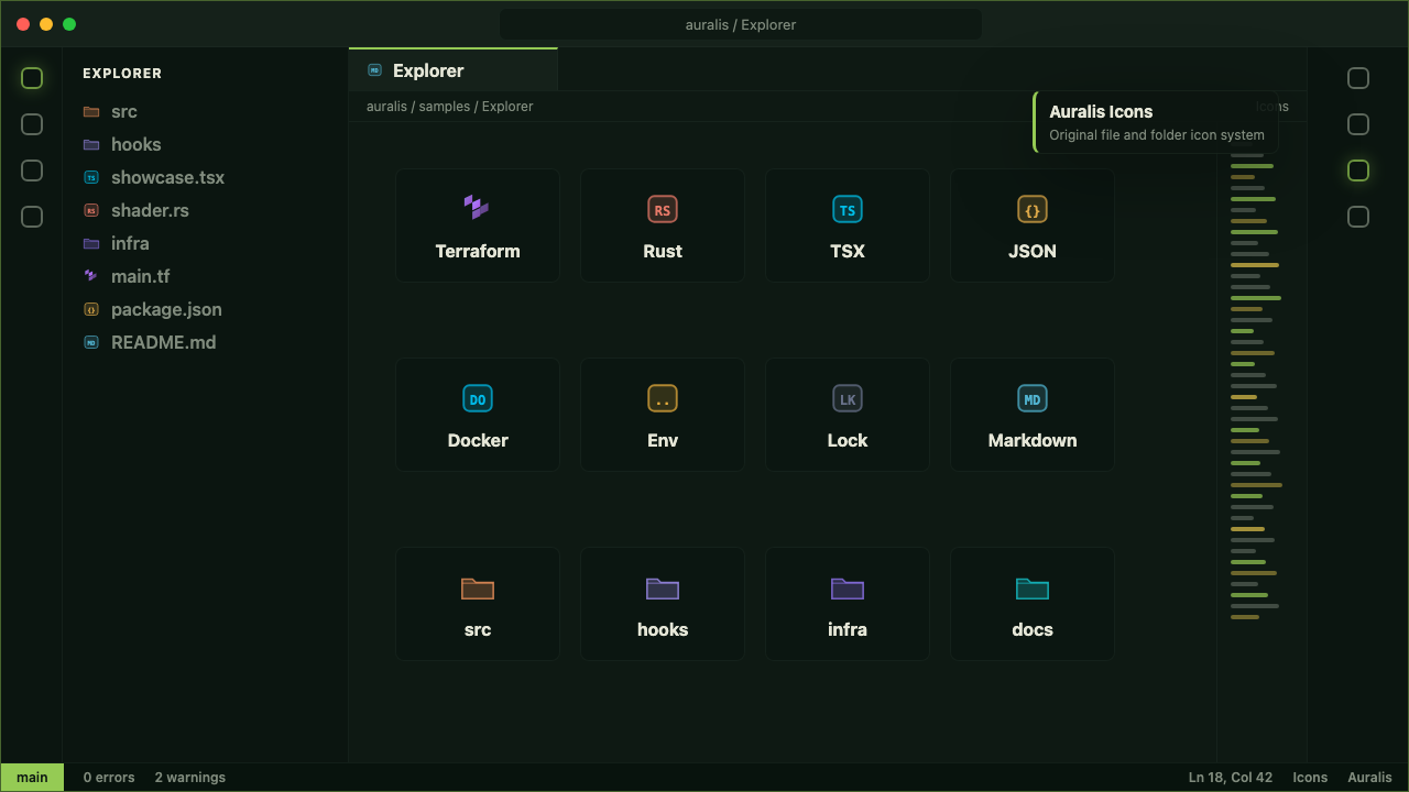 Auralis file icons preview