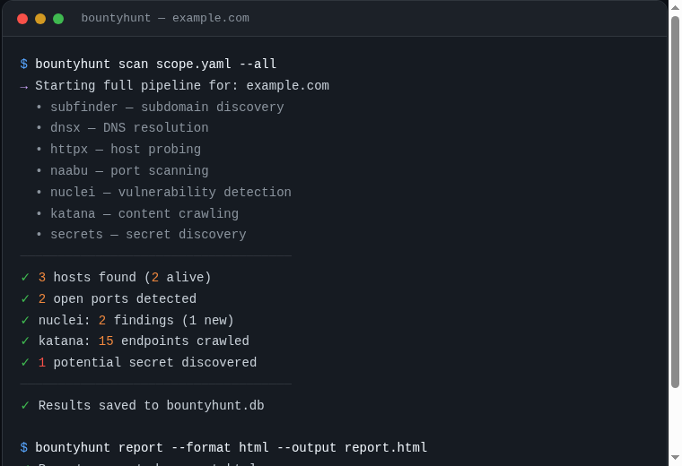 bounthunt terminal