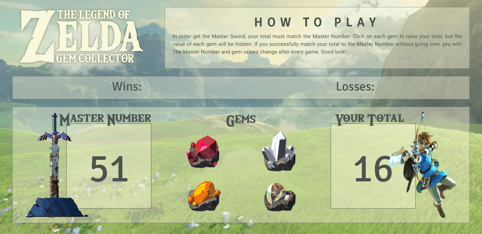 GitHub - bessygmartinez/Zelda-Gem-Collector: Zelda Gem Collector Game ...