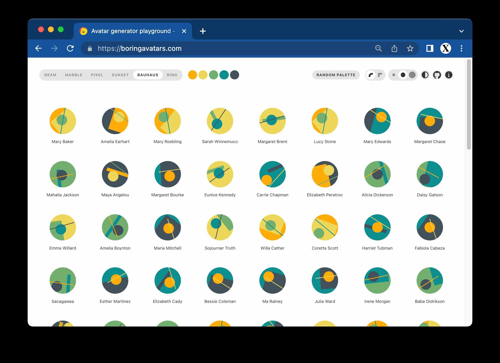 Boring Avatars - Avatar generator playground