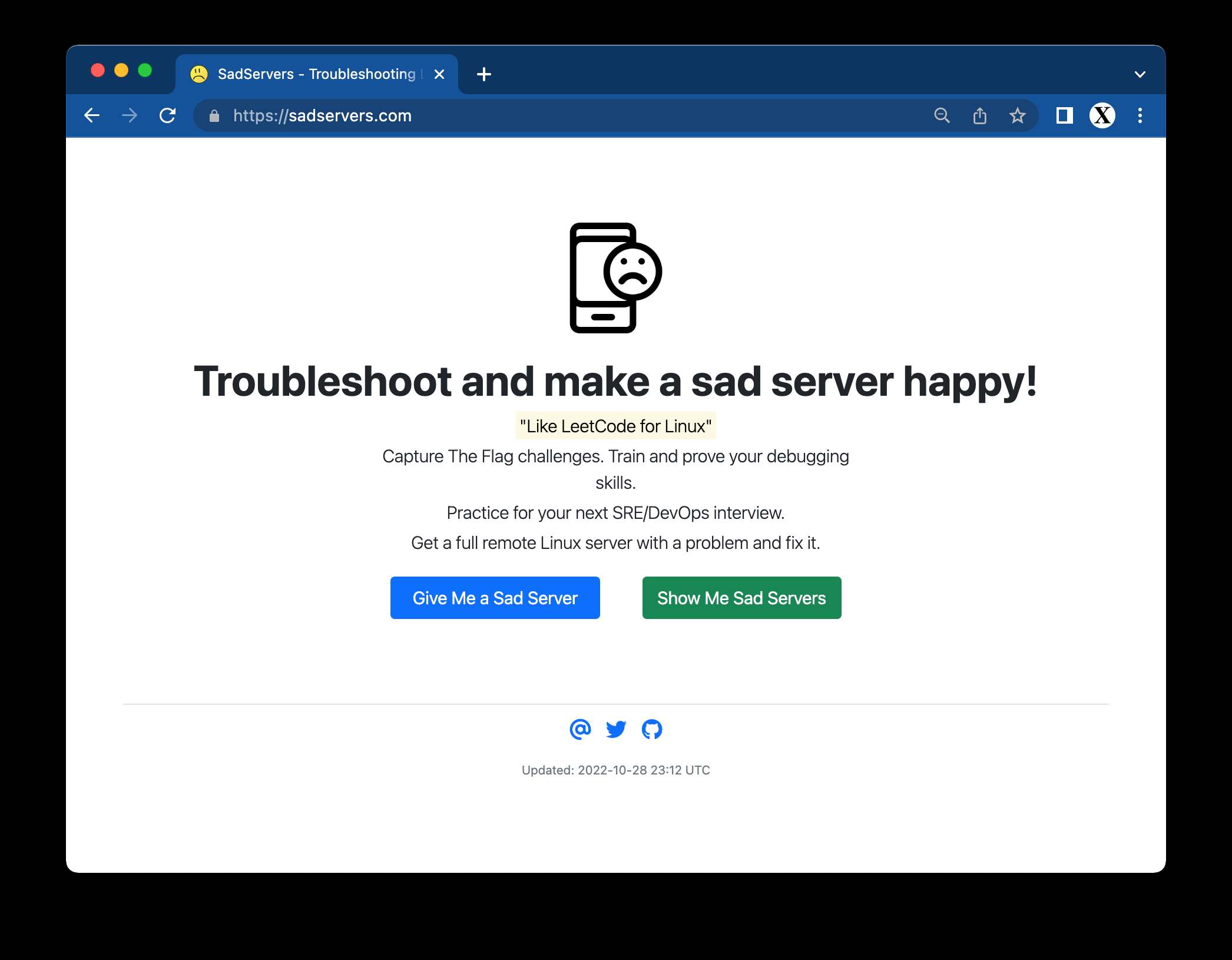 SadServers - Troubleshooting Linux Servers