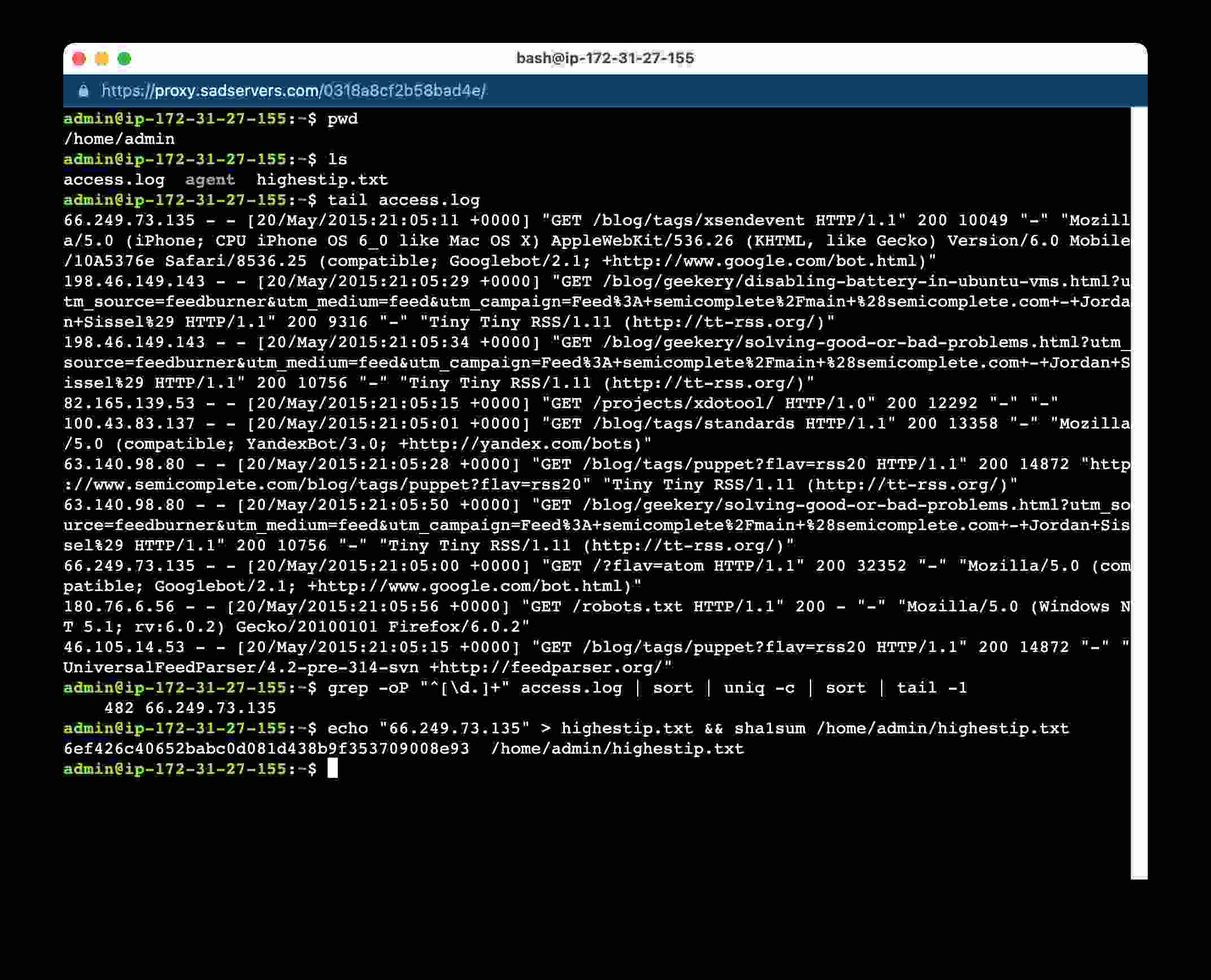SadServers - Troubleshooting Linux Servers