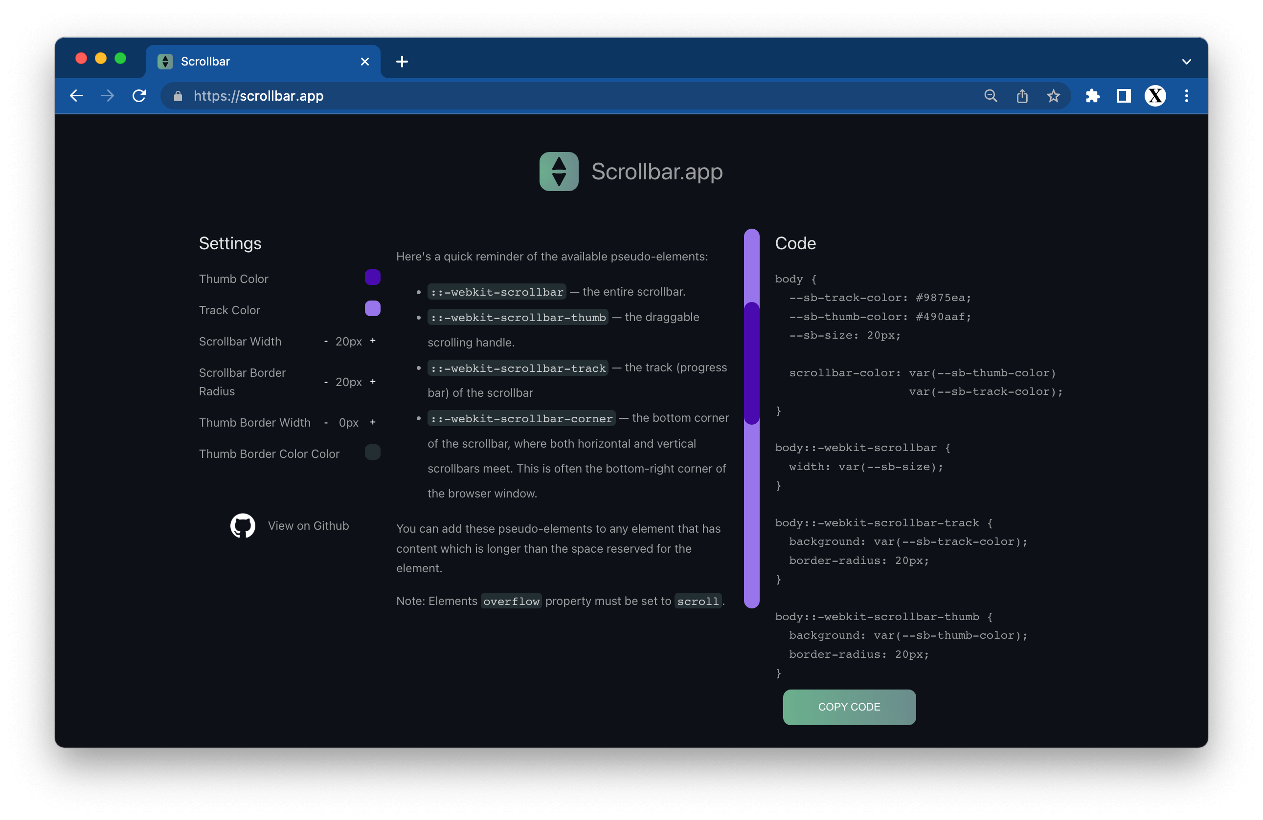 Scrollbar
