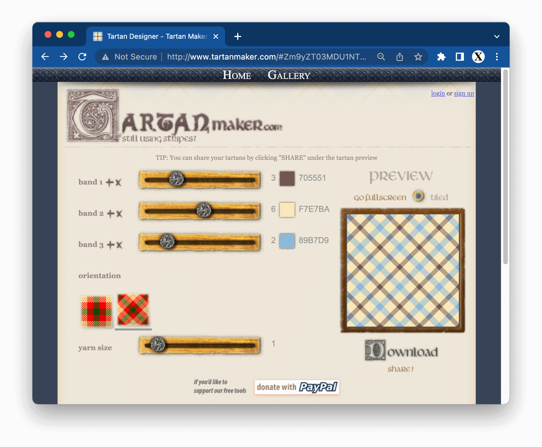 Tartan Designer - Tartan Background pattern generator