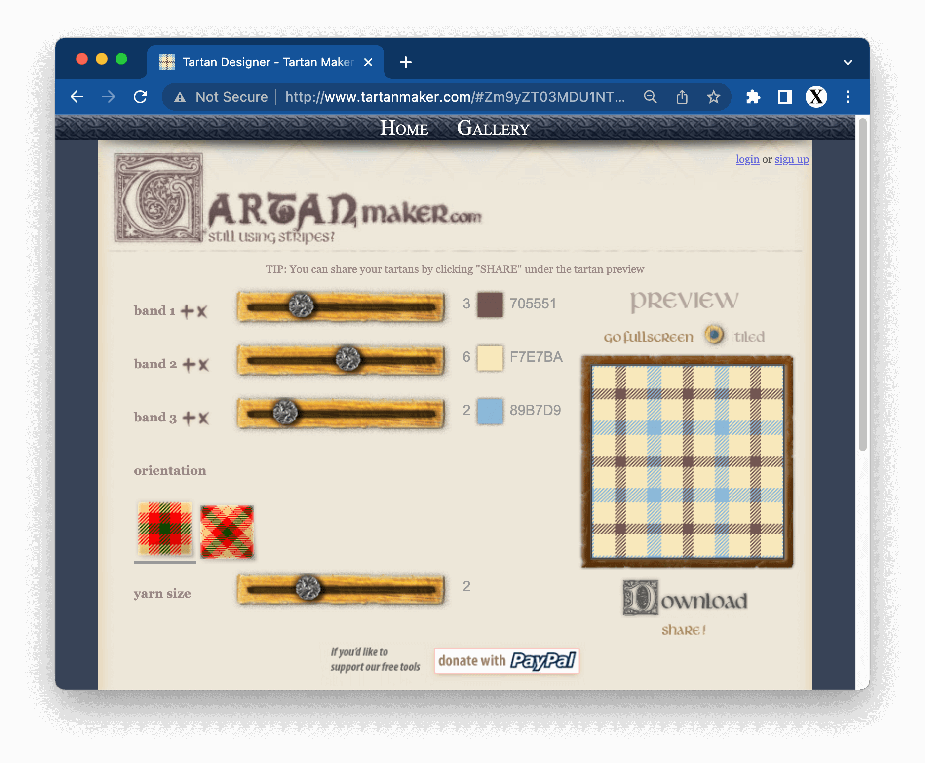 Tartan Designer - Tartan Background pattern generator