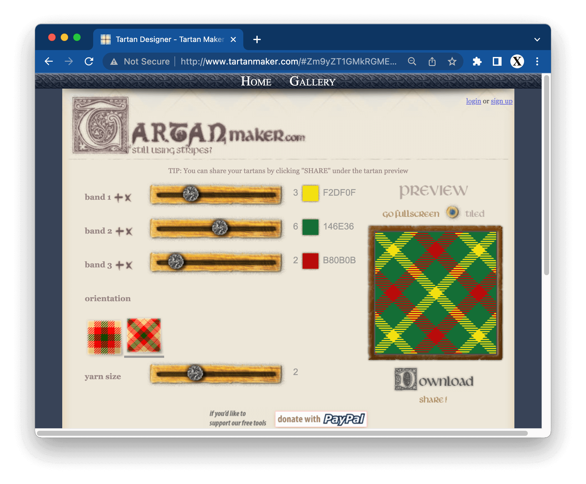 Tartan Designer - Tartan Background pattern generator