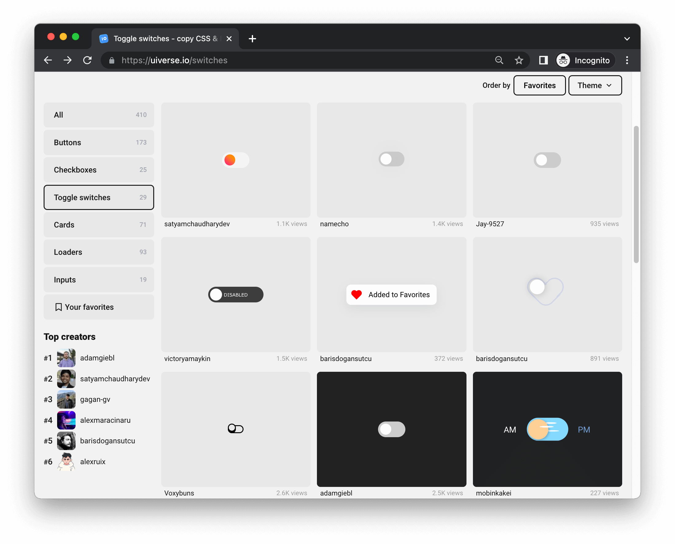 uiverse.io - Universe of UI elements made with HTML & CSS