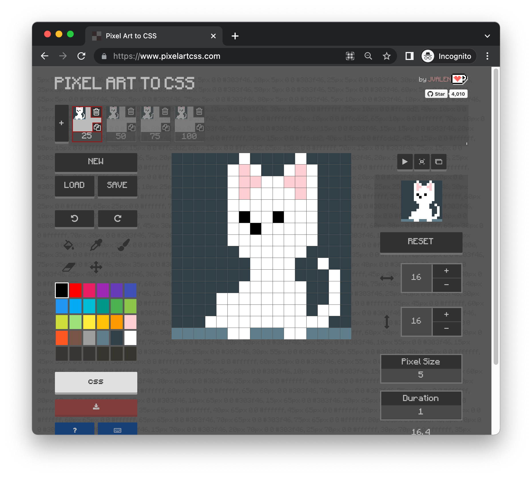 Pixel Art to CSS