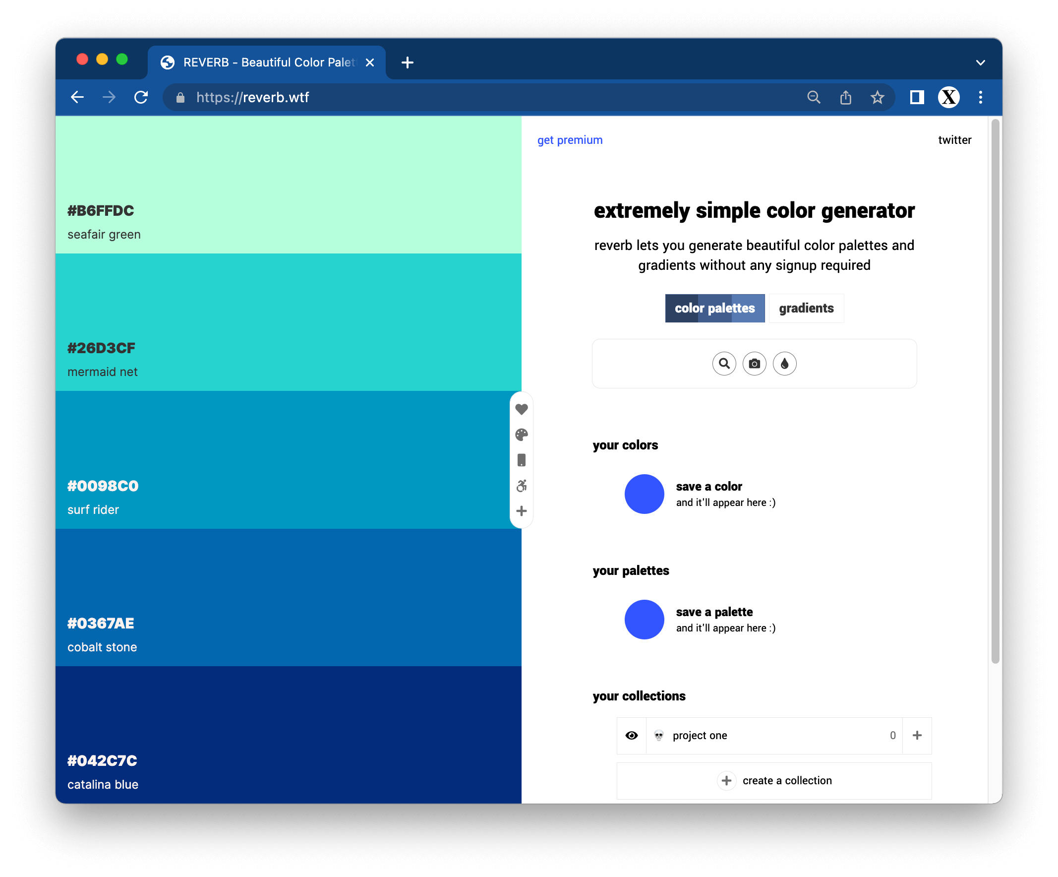 REVERB - Beautiful Color Palette Generator