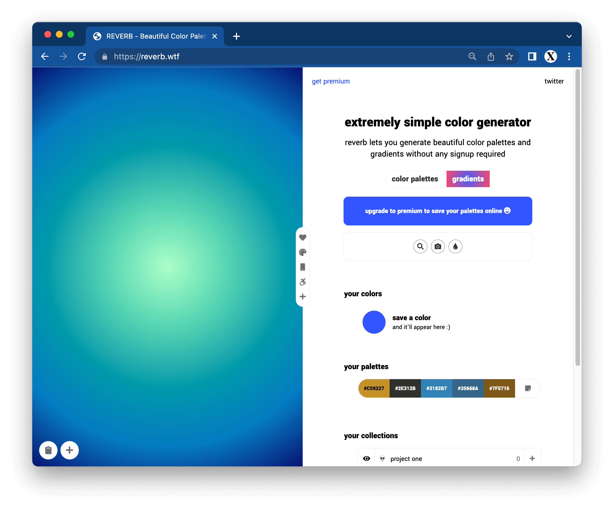 REVERB - Beautiful Color Palette Generator