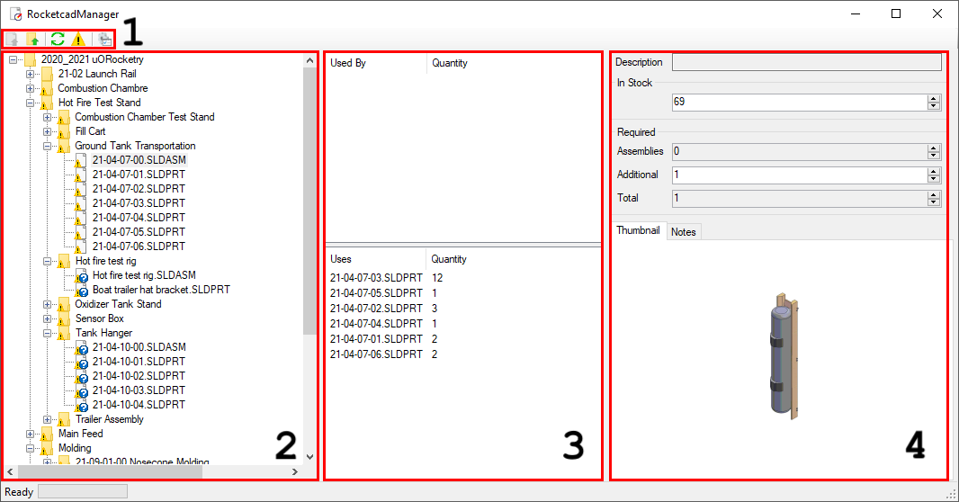 RocketcadManager GUI