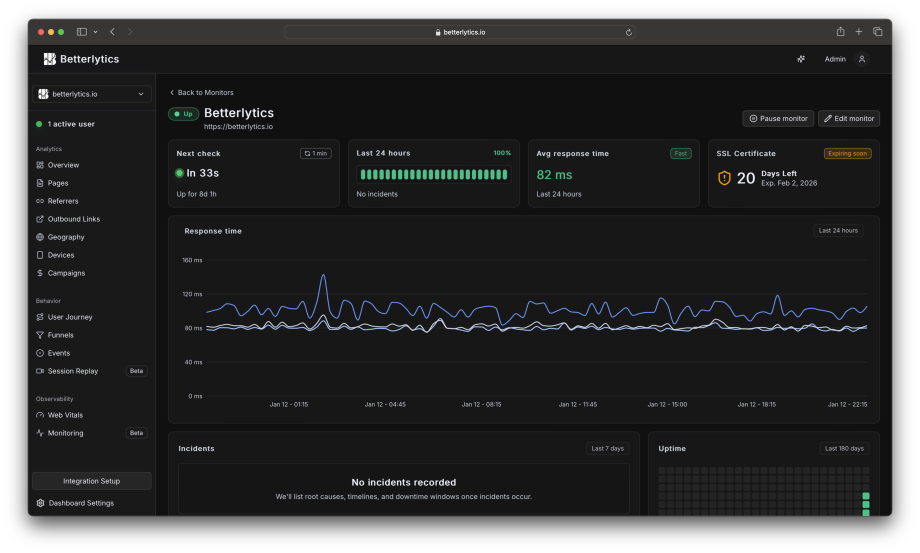 Uptime SSL Monitoring