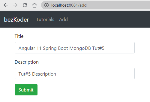 spring boot angular mongodb