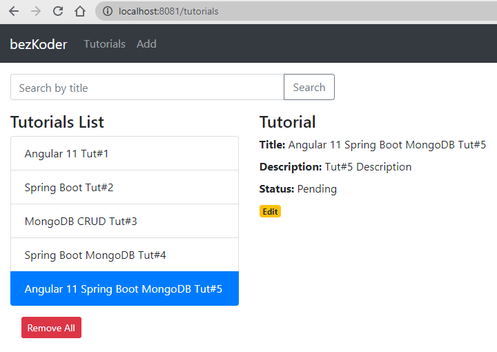 spring boot angular mongodb