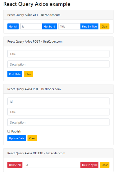 React Query Example Codesandbox