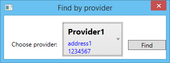 Find By Provider Window