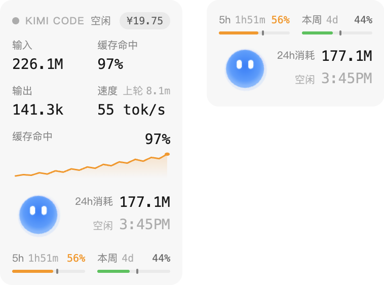 面板完整模式与 Mini 模式对比