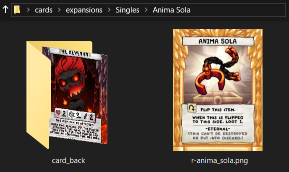 Double-sided card example