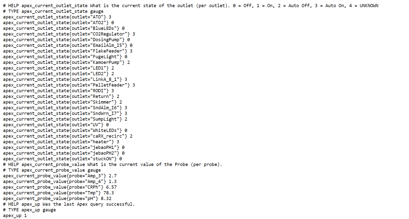 metrics endpoint