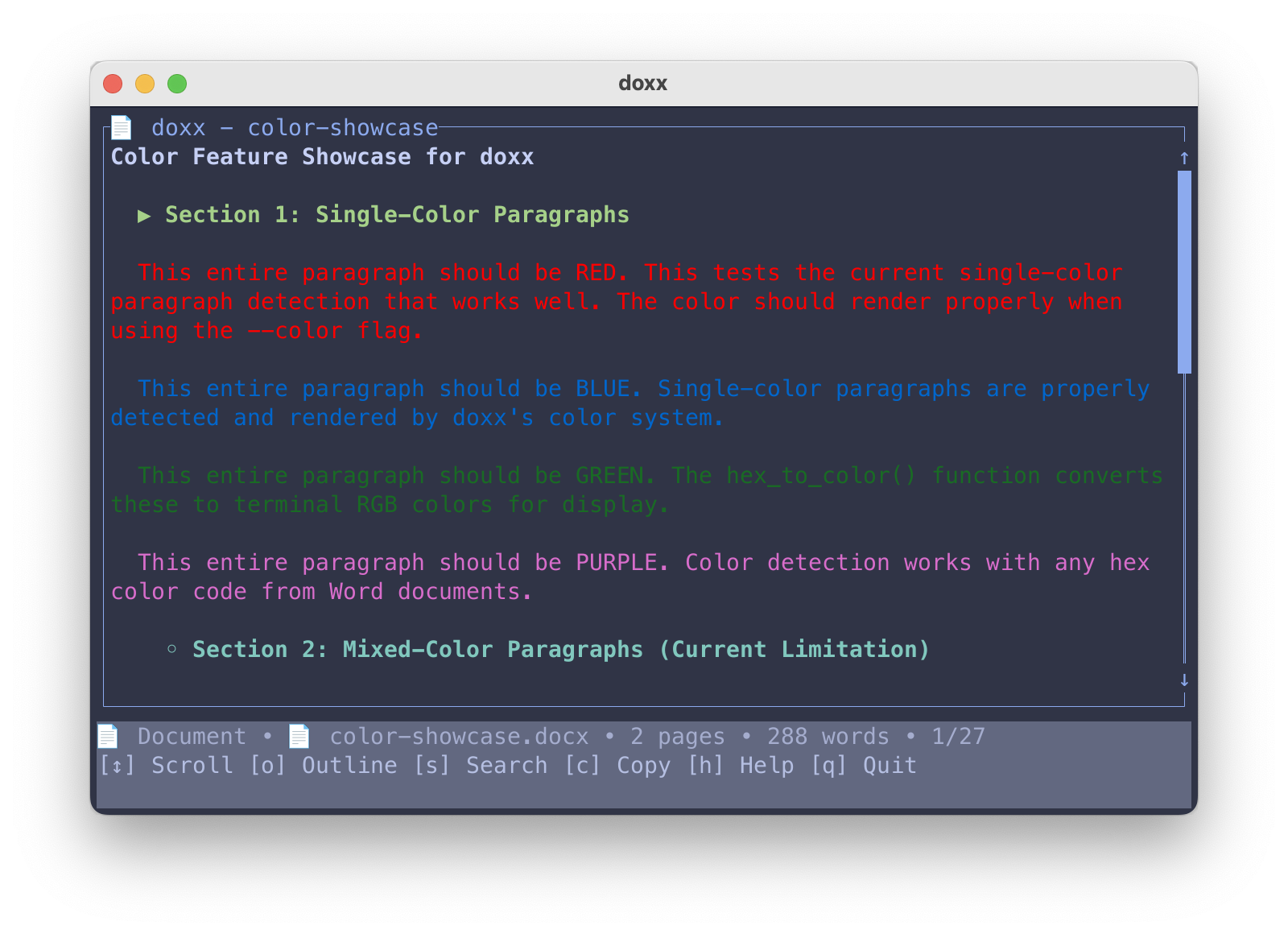 Color support