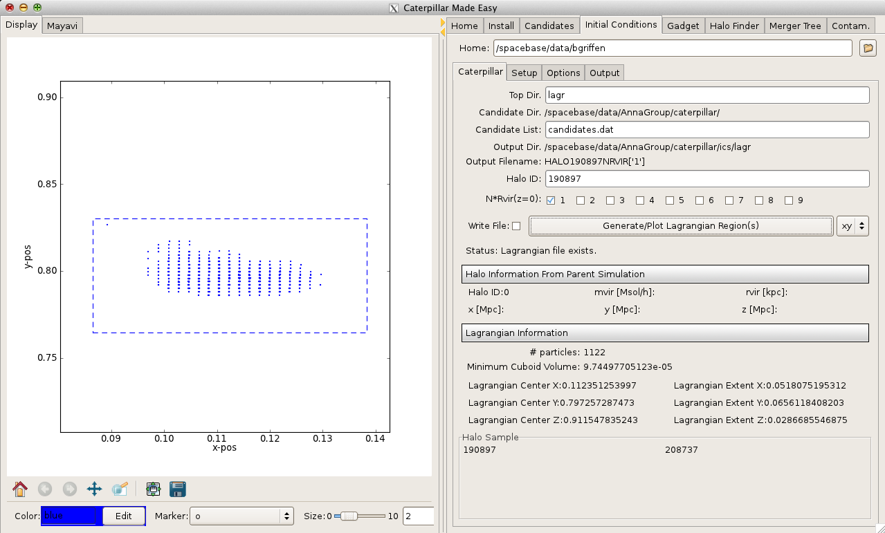 inspect lagrangian region