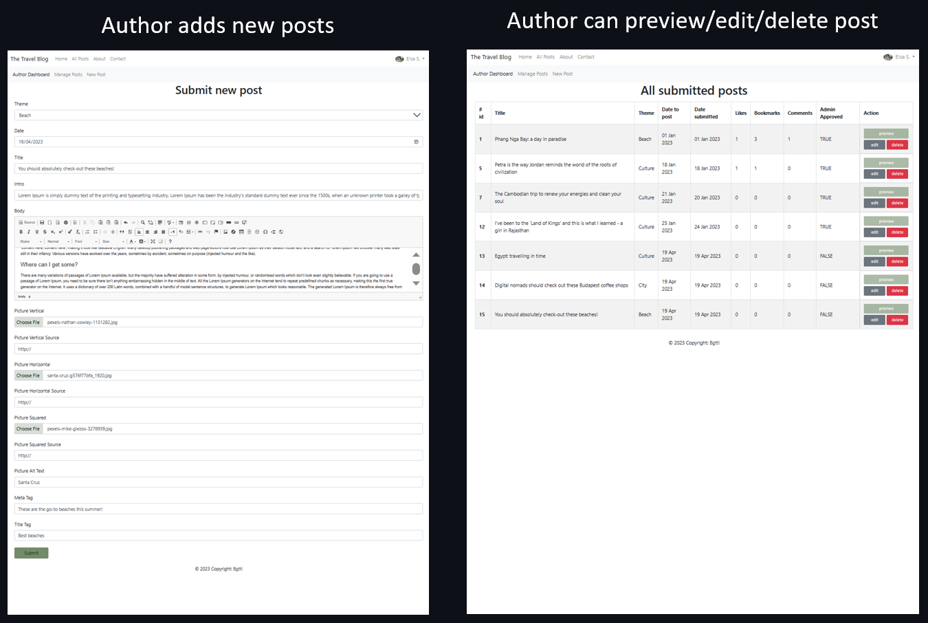 Preview of adding post