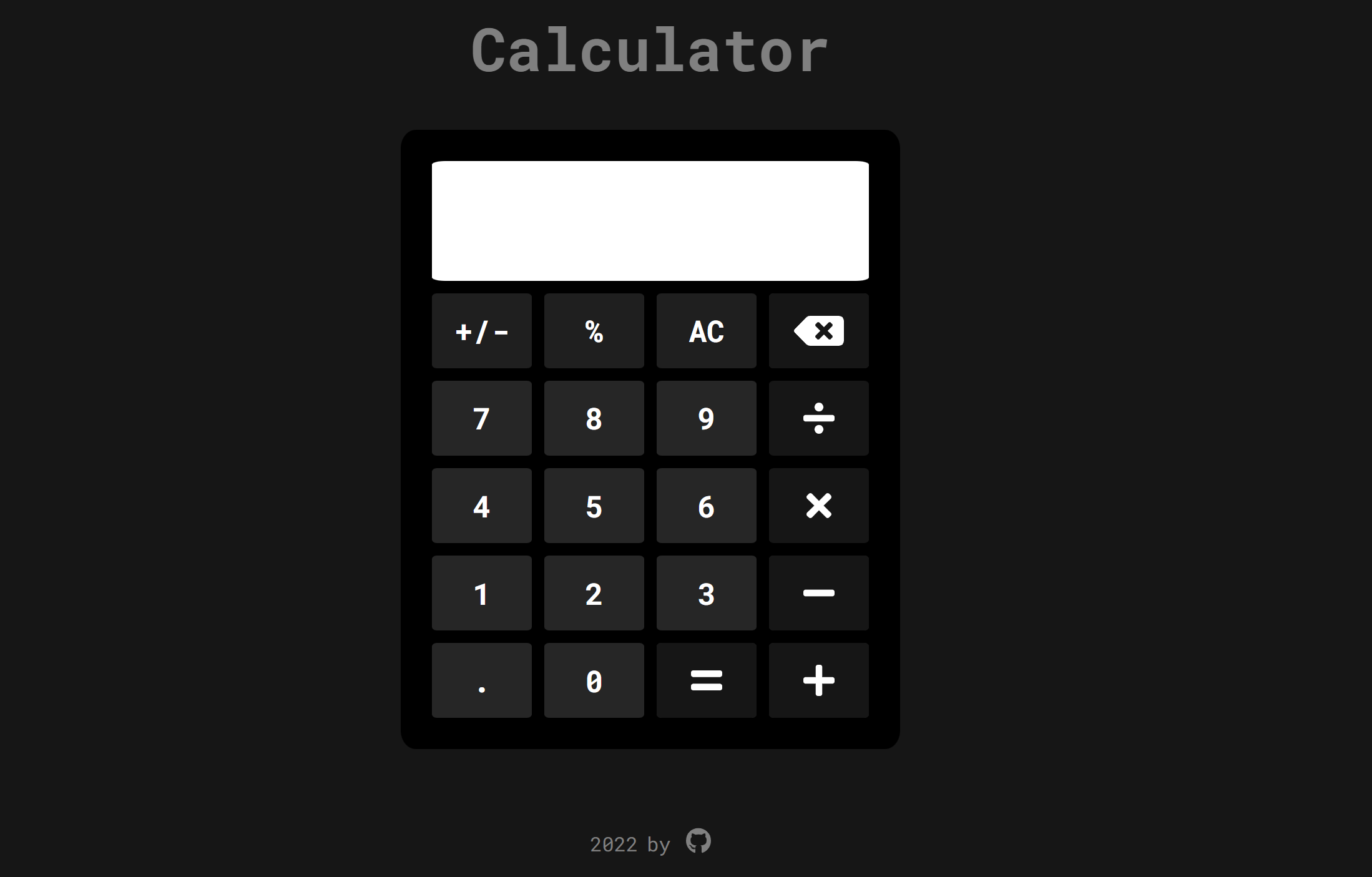 Calculator example