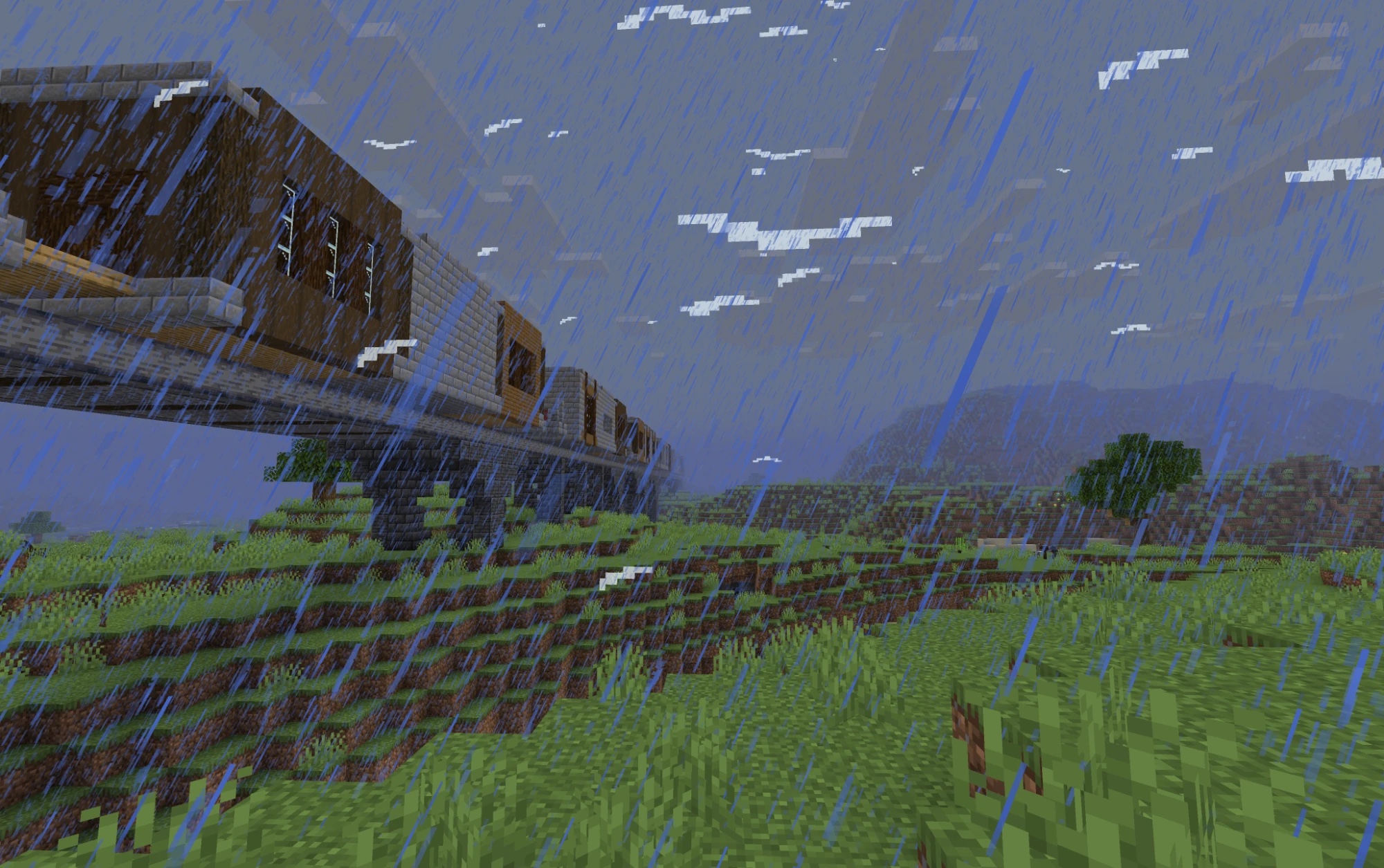 The train gets cold, and the wind blows the weather