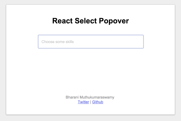React Select Popover