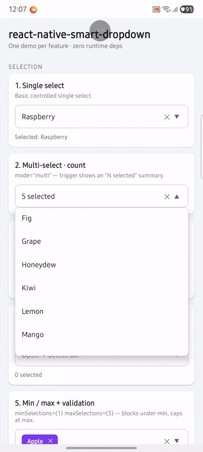 Single & multi-select