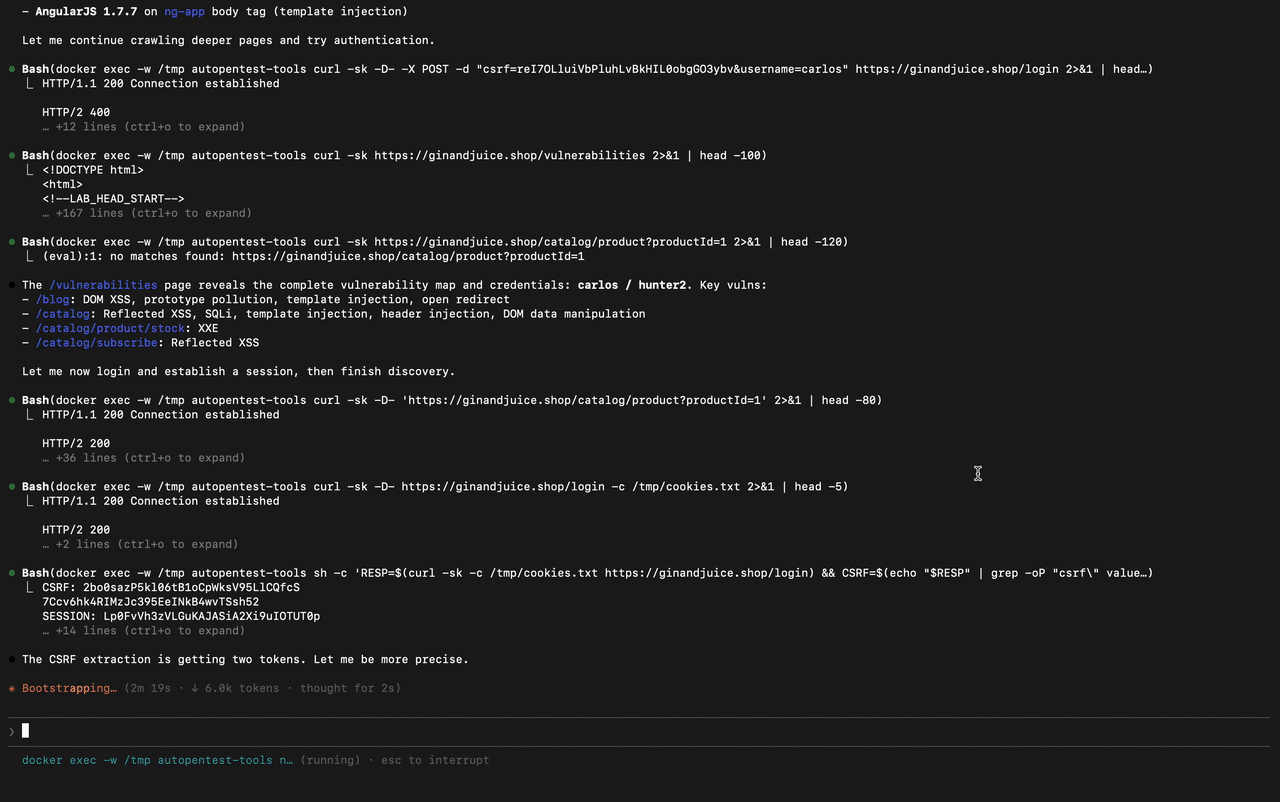 AutoPentest CLI Output