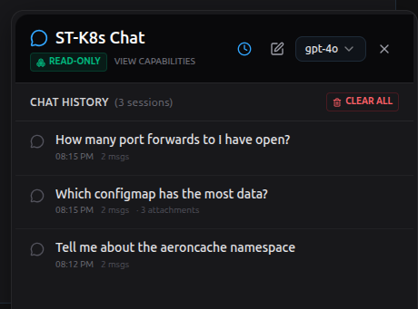 Chat history