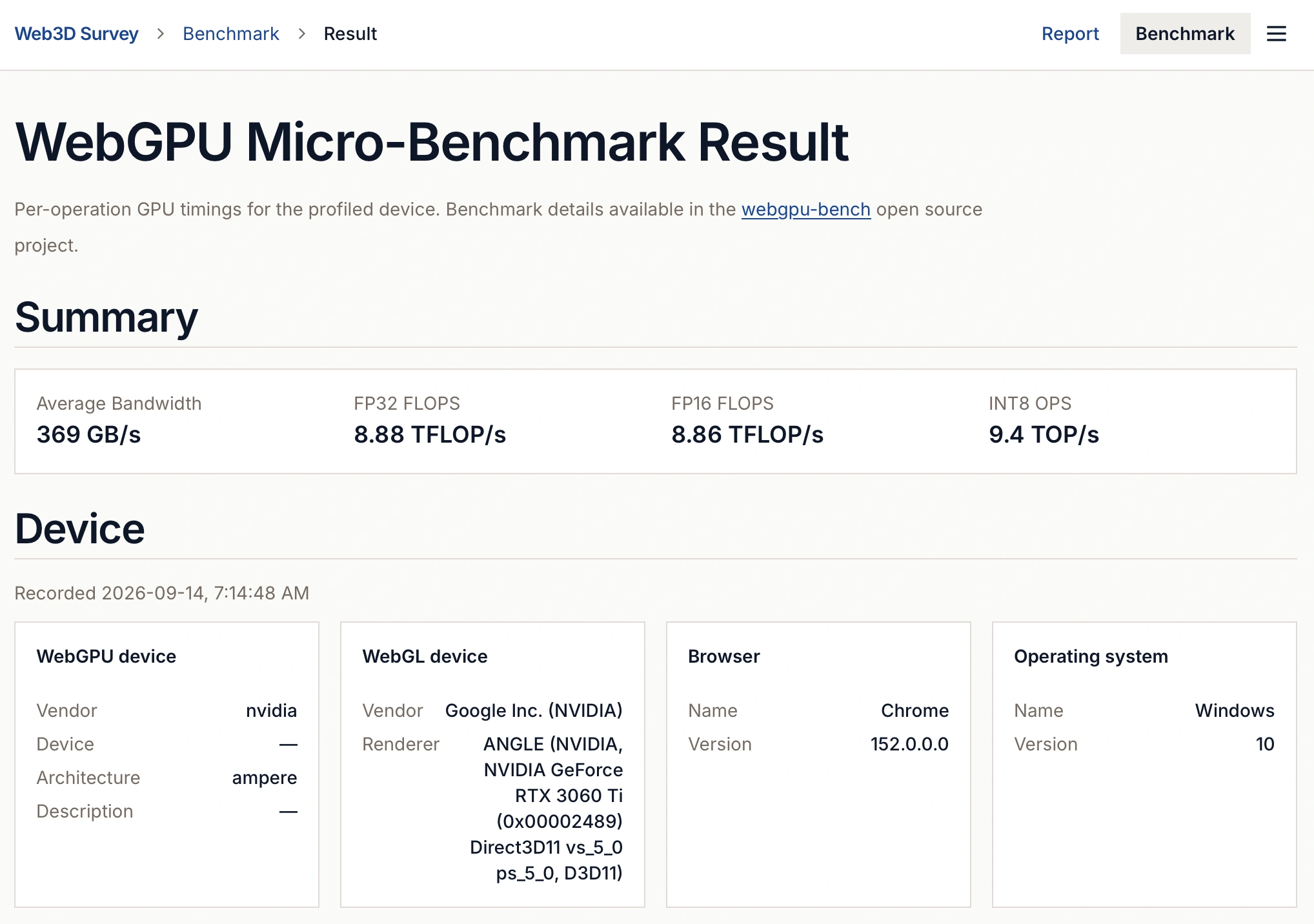 Web3D Survey results generated by webgpu-bench