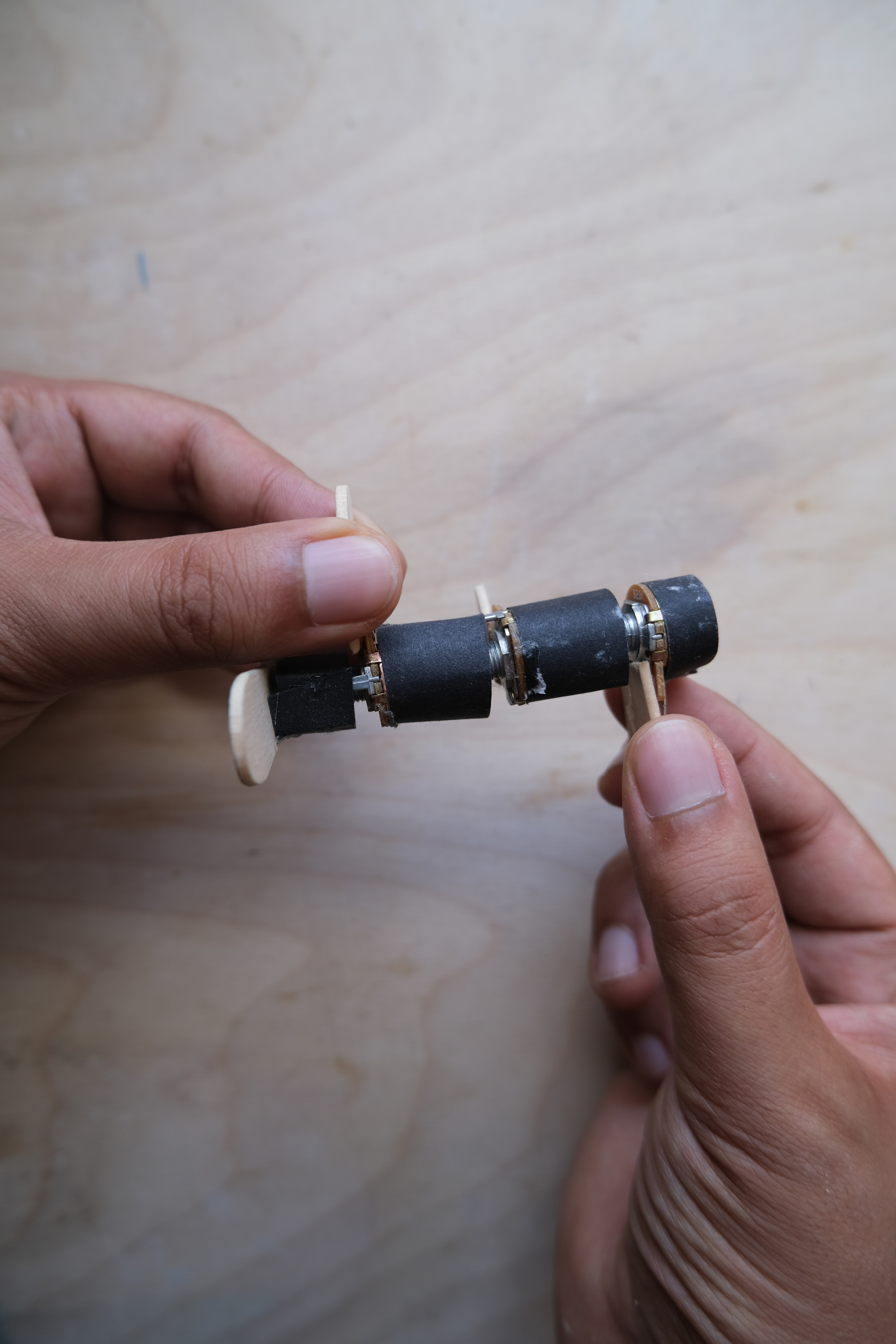 Stacked potentiometer prototype angle