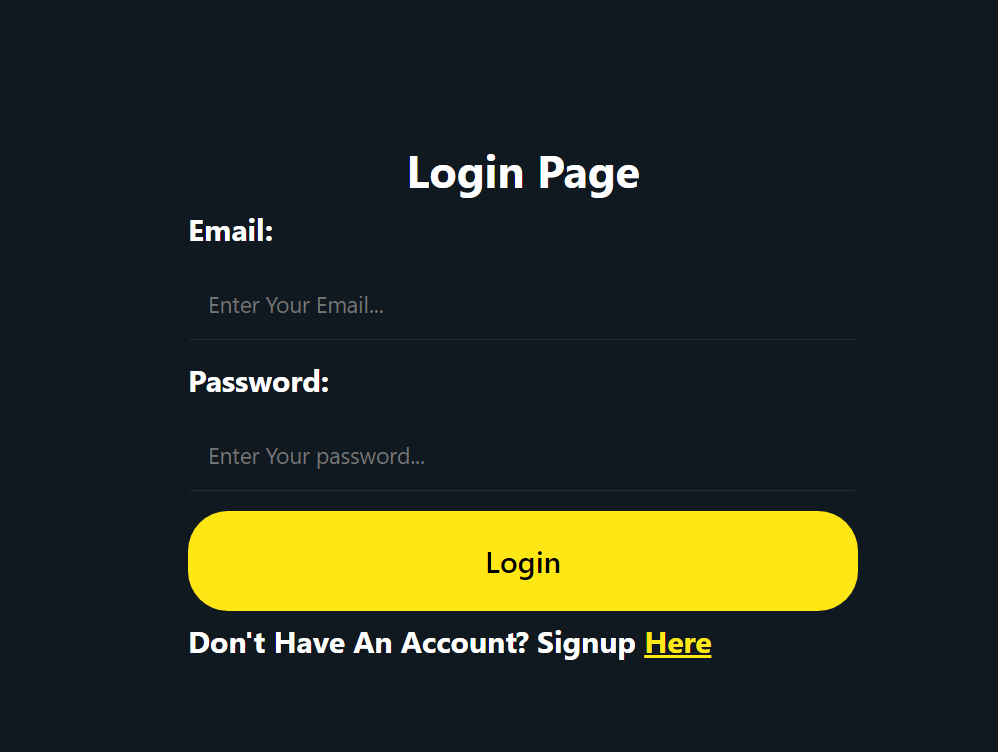 Login Page