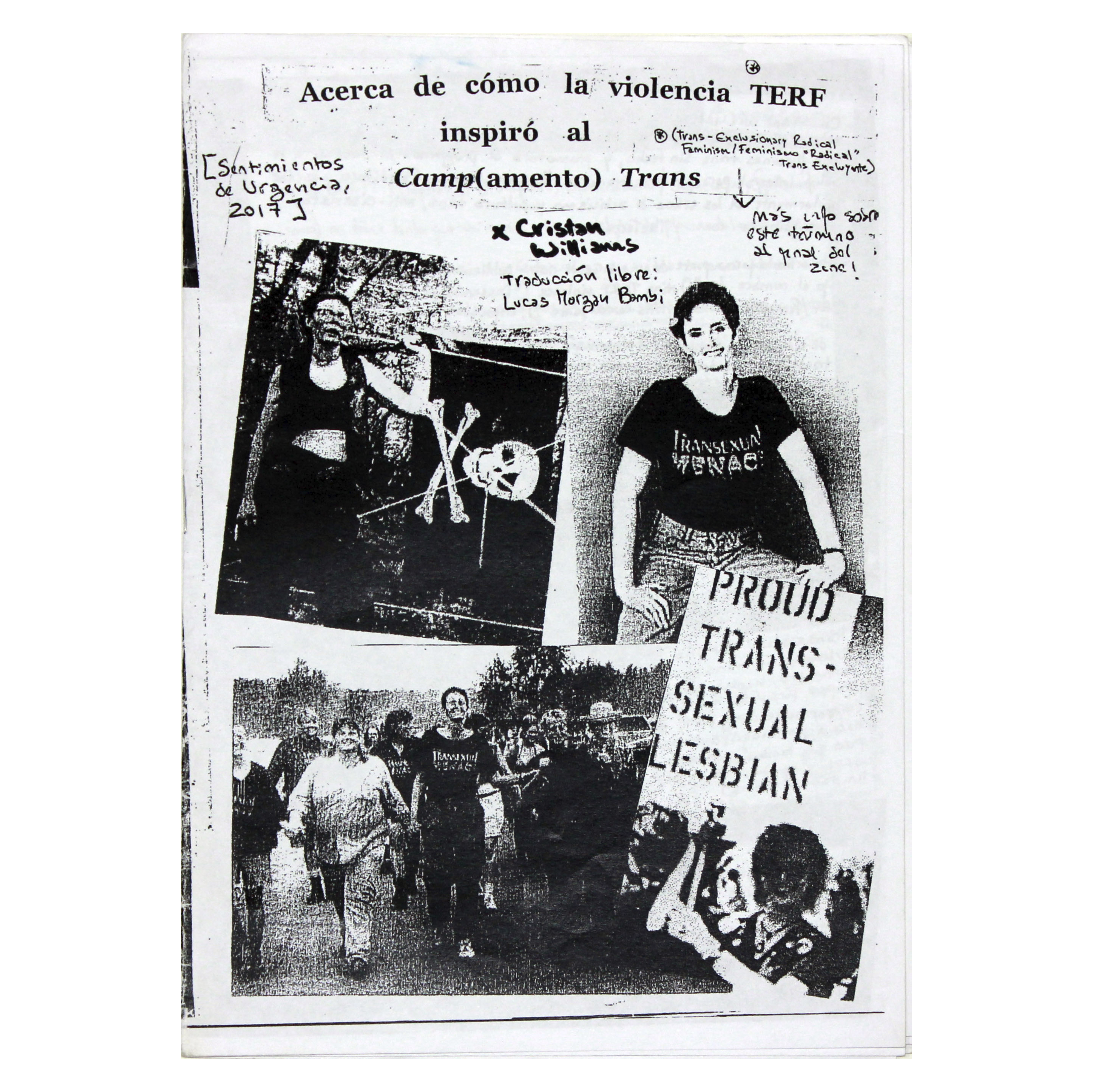Portada de Acerca de cómo la violencia Terf inspiró al camp(amento) trans