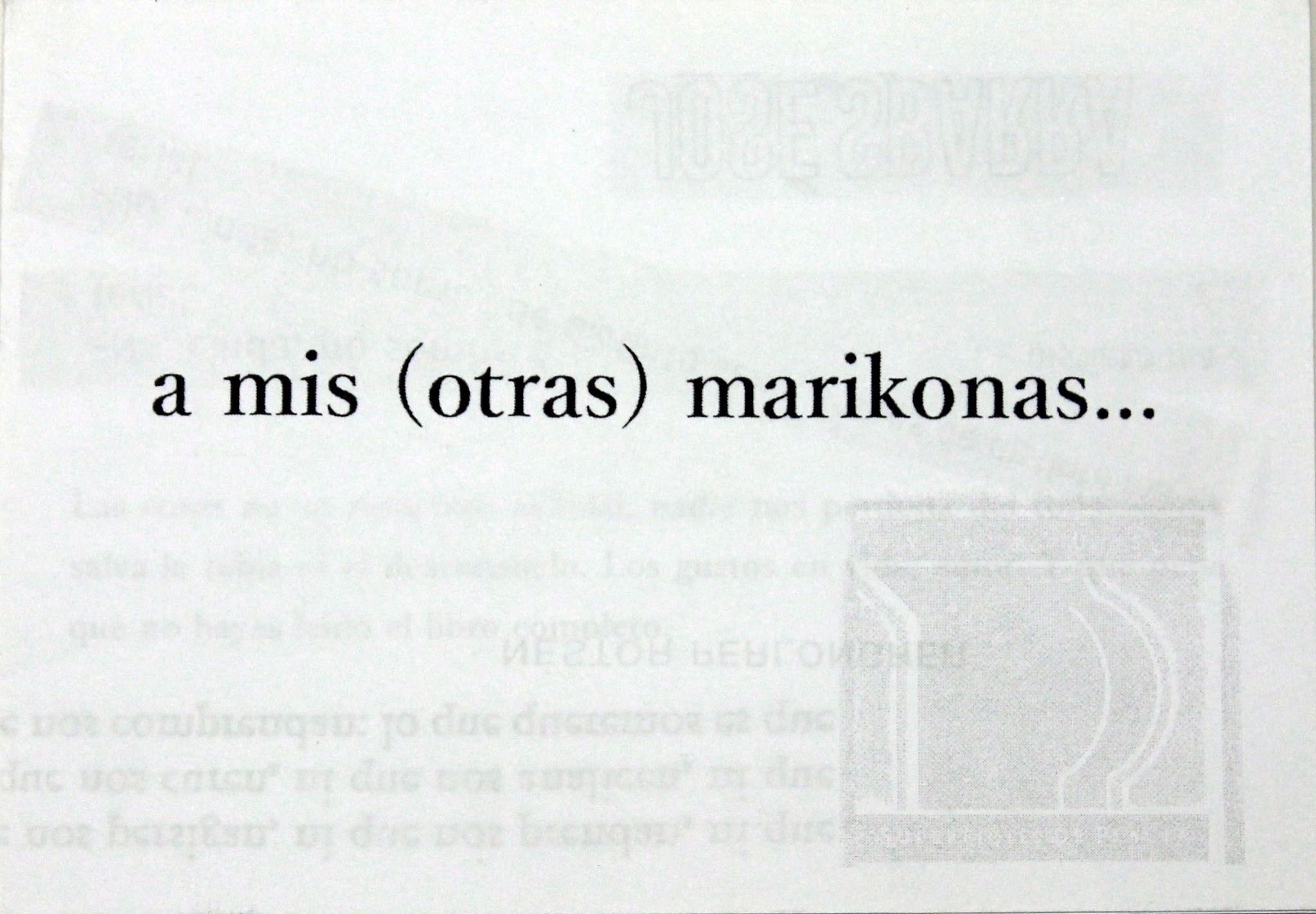 Portada de A mis (otras) marikonas