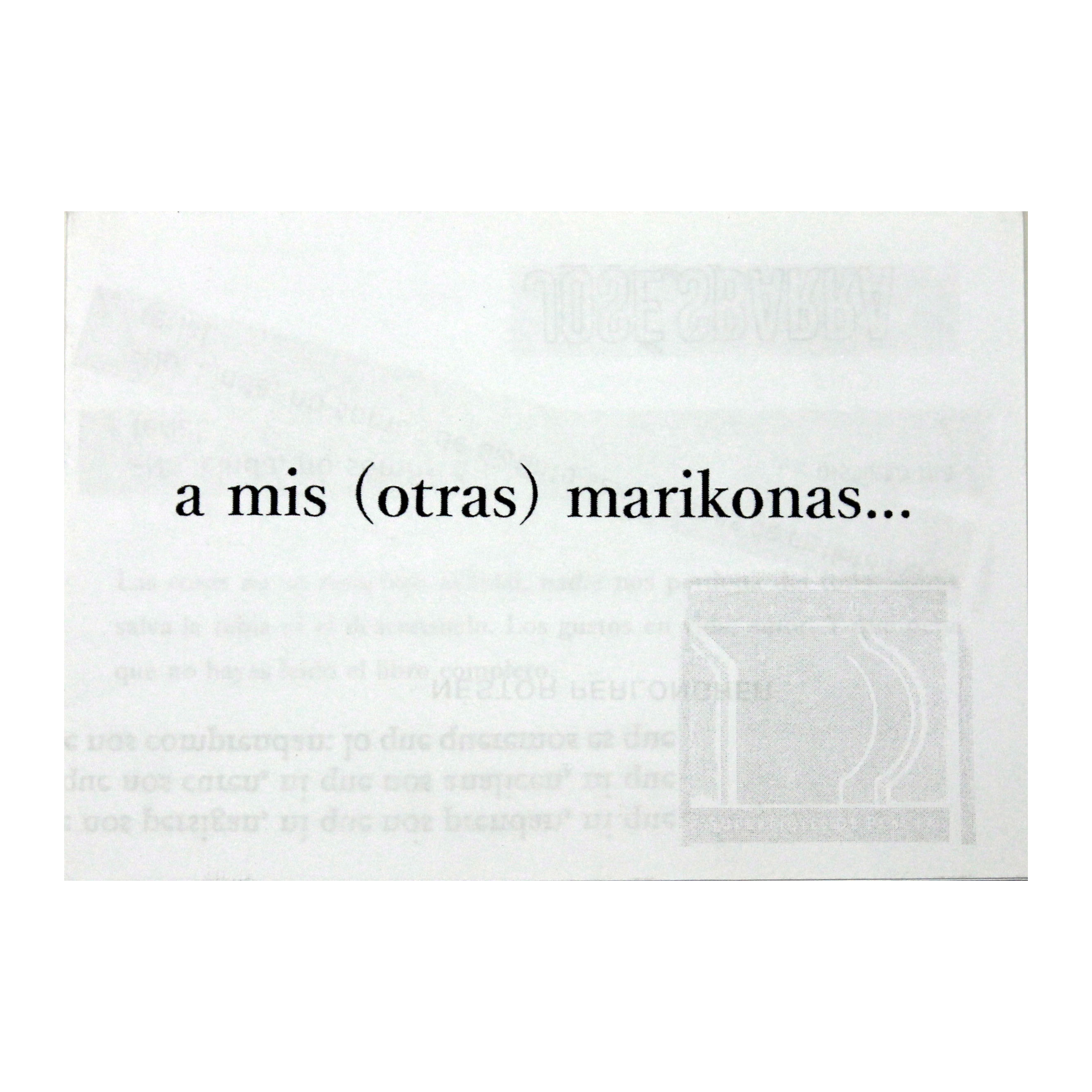 Portada de A mis (otras) marikonas