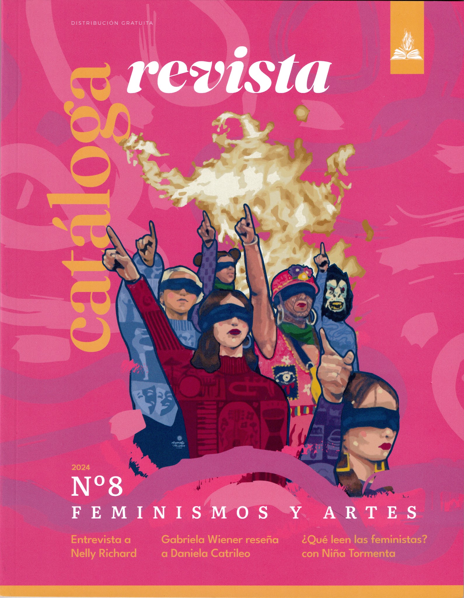 Portada de Cataloga Revista N°8: Feminismos y Artes