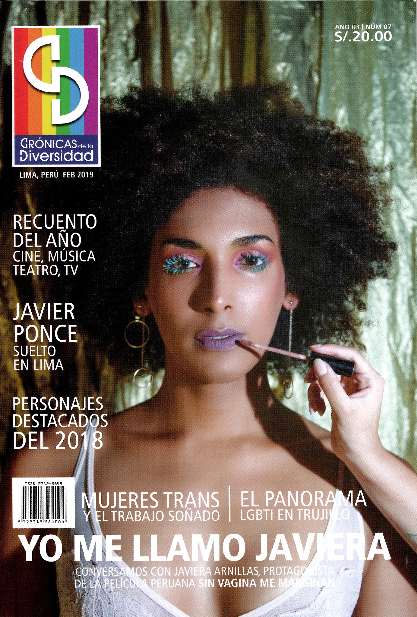 Portada de Crónicas de la Diversidad: Yo me llamo Javiera. Año 03 Número 07